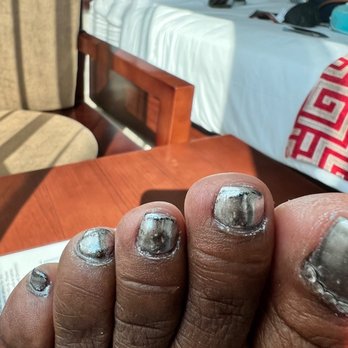 Euro Nails Spa - Gel polish all over cuticles. No shaping after she so called filed them - Nail Salons Near Me - Riverside, California Euro Nails Spa - Gel polish all over cuticles. No shaping after she so called filed them - Nail Salons Near Me - Riverside, California