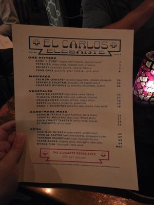 Menu photo 1 El Carlos Elegante Dallas, TX