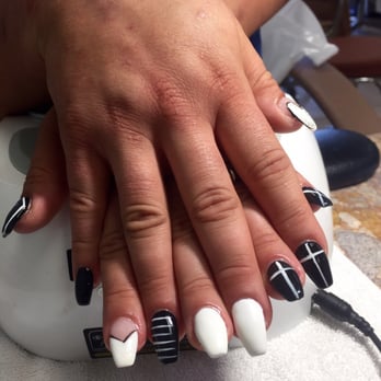 Nail Tyme - Coffin nails my own design ... In love - Nail Salons Near Me - Corona, California Nail Tyme - Coffin nails my own design ... In love - Nail Salons Near Me - Corona, California