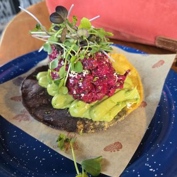 Nixta Taqueria - Beet Tostada - Mexican Near Me - Austin, Texas Nixta Taqueria - Beet Tostada - Mexican Near Me - Austin, Texas