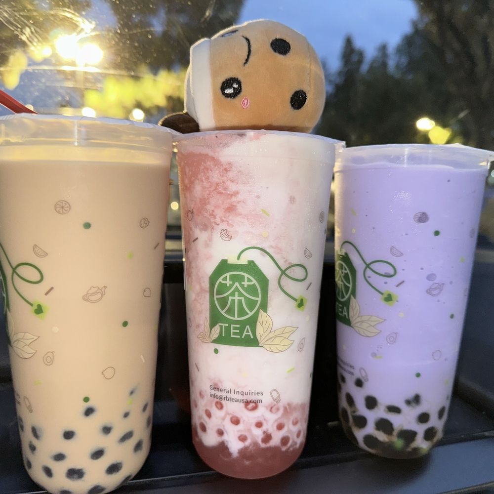 R&B Tea - Hokkaido Milk Tea, Strawberry Stormy w/popping boba, Boba Taro Slush - Bubble Tea Near Me - Redlands, California R&B Tea - Hokkaido Milk Tea, Strawberry Stormy w/popping boba, Boba Taro Slush - Bubble Tea Near Me - Redlands, California
