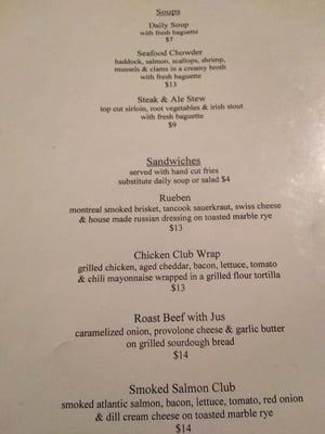 Menu photo 7 The Henry House Halifax, NS