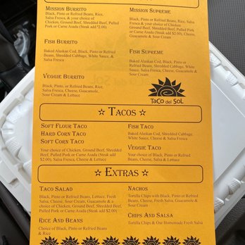 Taco Del Sol - Menu - Mexican Near Me - Kalispell, Montana Taco Del Sol - Menu - Mexican Near Me - Kalispell, Montana