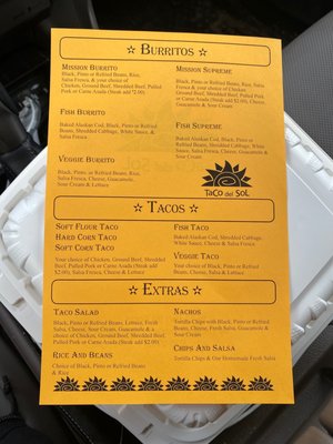 Menu photo 2 Taco Del Sol Kalispell, MT Menu photo 2 Taco Del Sol Kalispell, MT