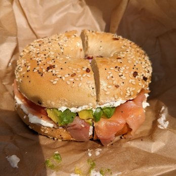 Flamingos Coffee Bar - Smoked salmon bagel - Coffee & Tea Near Me - Hampton, New Hampshire