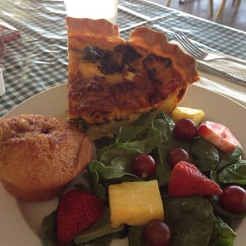 The Gilbert House - Breakfast Quiche with greens and rhubarb muffin. - New American Near Me - Gilbert, Arizona The Gilbert House - Breakfast Quiche with greens and rhubarb muffin. - New American Near Me - Gilbert, Arizona