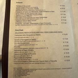 La Mangiatoia - Food menu