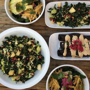 Seabirds Kitchen - Kale salad, locals bowl, purple taquitos - Vegan Near Me - Costa Mesa, California
