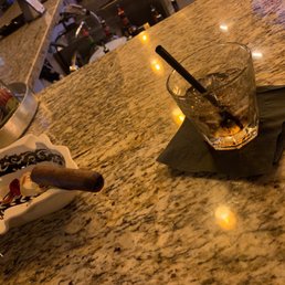 Crown and a padron cigar.