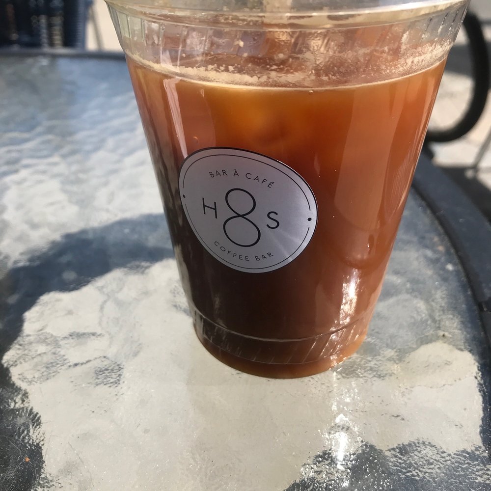 H8S Cafe - a cup of iced coffee - Cafes Near Me - Lachine, Quebec