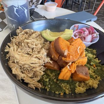 Cafe Rumba - Quinoa bowl with chicken and added yam - Peruvian Near Me - Bellingham, Washington