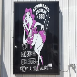 Arrowhead BBQ - Their logo and one of their signs ~ lol