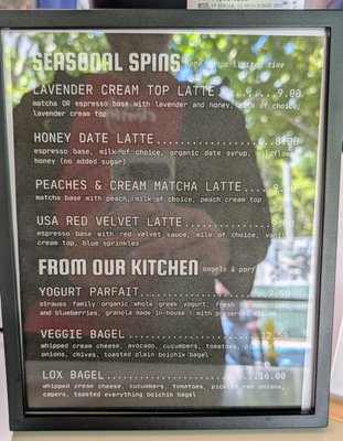 Menu photo 1 Playback Coffee San Jose, CA