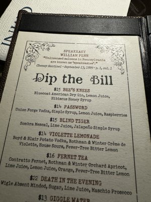 Menu photo 2 Speakeasy Pittsburgh, PA