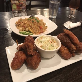 Bonchon Pasadena - Korean fried chicken half spicy half sweet crunch with coke slaw  , seafood fried rice , Long Island iced tea - Korean Near Me - Pasadena, Maryland