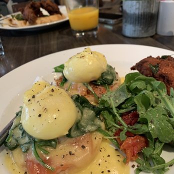 Stella San Jac - Smoked Salmon Benedict* ** - New American Near Me - Austin, Texas Stella San Jac - Smoked Salmon Benedict* ** - New American Near Me - Austin, Texas