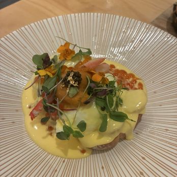 SOHO Modern Japanese - Scallop Benedict - not on the regular menu - Japanese Near Me - Fremont, California