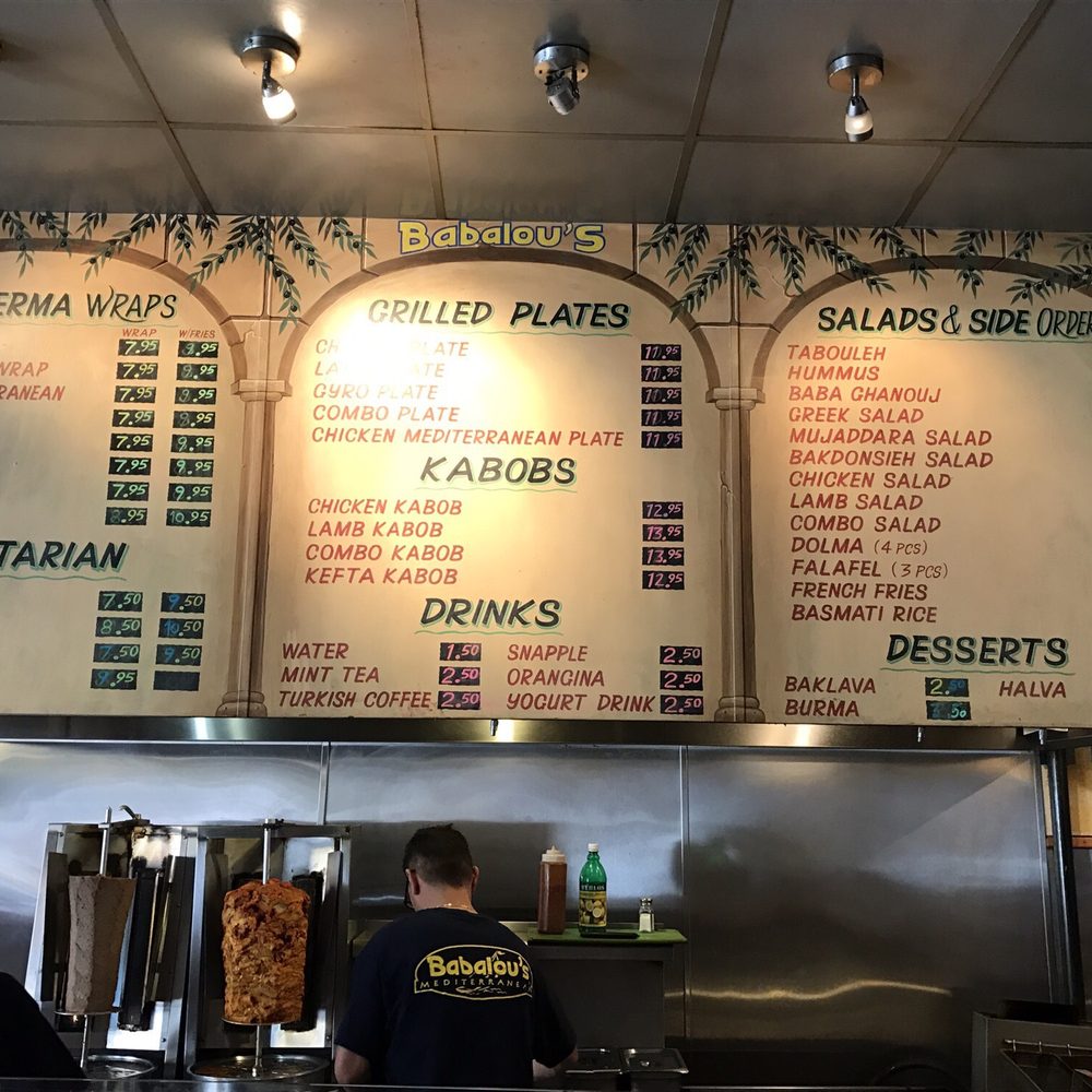 Babalou's Mediterranean - Posted menu - Mediterranean Near Me - Walnut Creek, California Babalou's Mediterranean - Posted menu - Mediterranean Near Me - Walnut Creek, California