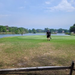 Heritage Golf Club - Best green on the course. Driveable if you hit it 290 or 300 off the tee. Back pin placed near the water is one you'll never forget.