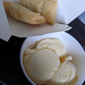 Sumran Thai Cuisine - Fried bananas and ice cream - Thai Near Me - Westminster, California
