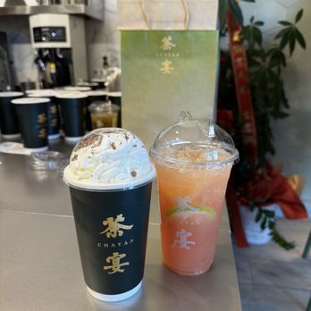 Chayan - Black tea frappe (best seller) & guava lemon tea (seasonal) - Bubble Tea Near Me - Rowland Heights, California Chayan - Black tea frappe (best seller) & guava lemon tea (seasonal) - Bubble Tea Near Me - Rowland Heights, California