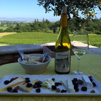 Fog Crest Vineyard - Lovely view, great chardonnay, and a tasty cheese tray - Wine Tasting Room Near Me - Sebastopol, California