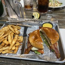 Grilled Chicken Sandwich and fries!