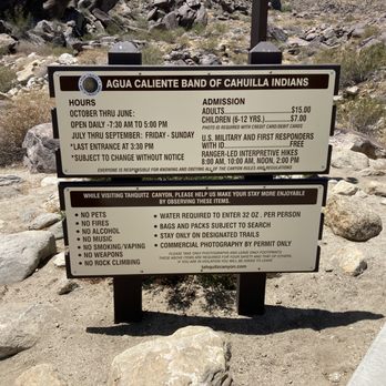 Tahquitz Canyon - Signage in front of the station. - Hiking Near Me - Palm Springs, California Tahquitz Canyon - Signage in front of the station. - Hiking Near Me - Palm Springs, California