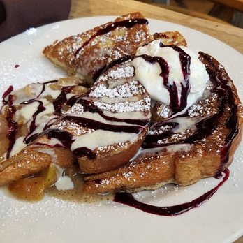 Cafe Flora - Apple pear french toast - Vegetarian Near Me - Seattle, Washington Cafe Flora - Apple pear french toast - Vegetarian Near Me - Seattle, Washington