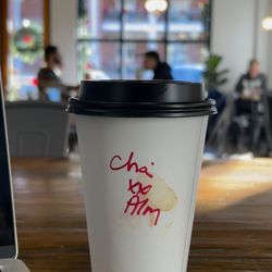Heartbreak Coffee - super yummy dirty chai with almond milk ... delicious