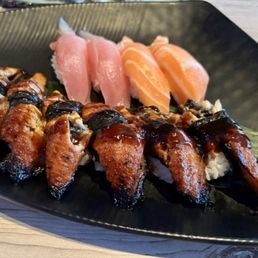 Unagi,yellowtail and salmon Unagi,yellowtail and salmon