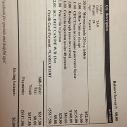 Unbelievable veterinarian bill
