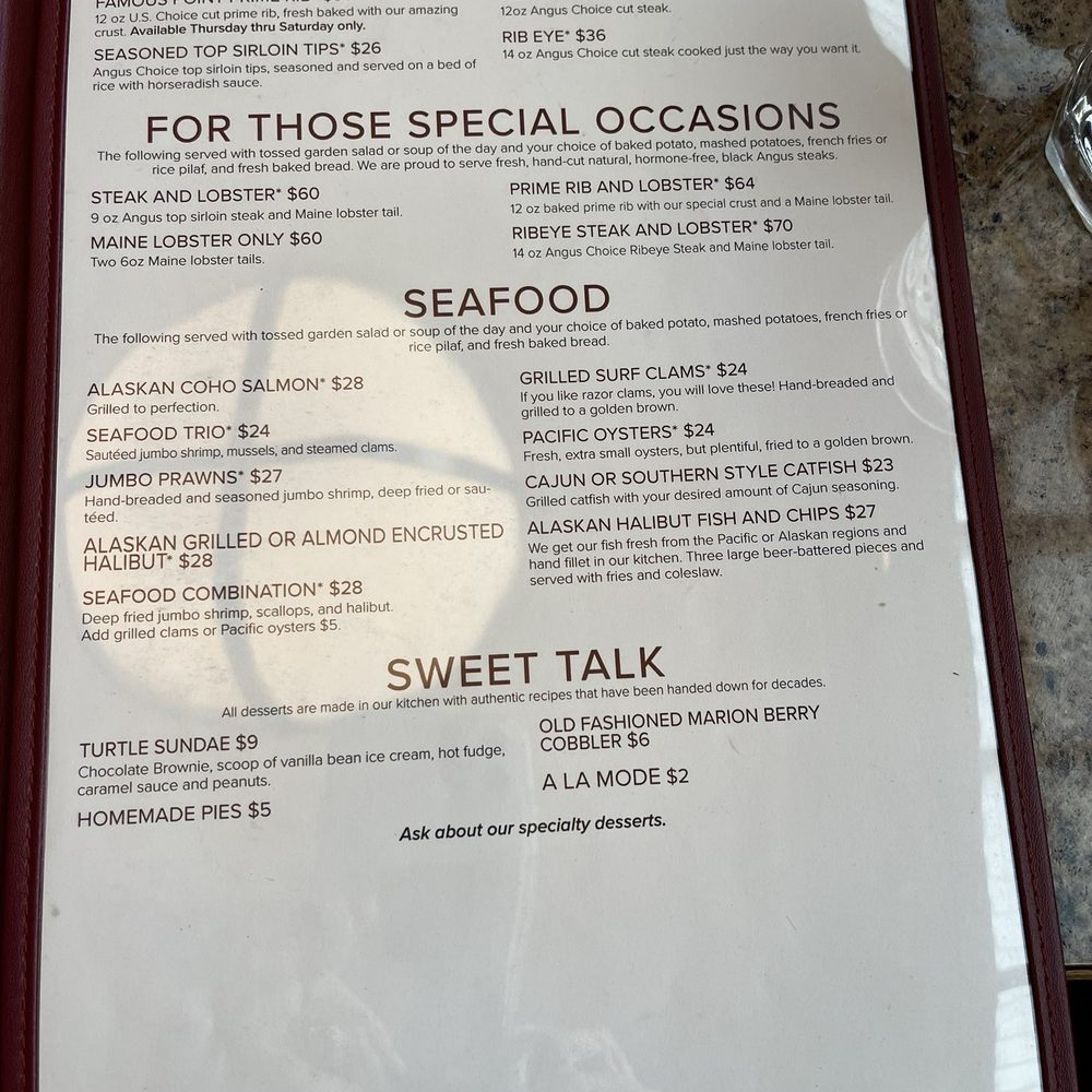 The Point Restaurant - Menu 9/16/24 - American Near Me - Sweet Home, Oregon The Point Restaurant - Menu 9/16/24 - American Near Me - Sweet Home, Oregon