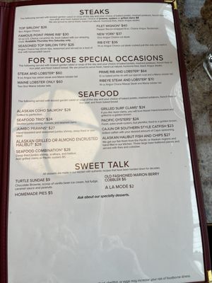 Menu photo 2 The Point Restaurant Sweet Home, OR Menu photo 2 The Point Restaurant Sweet Home, OR