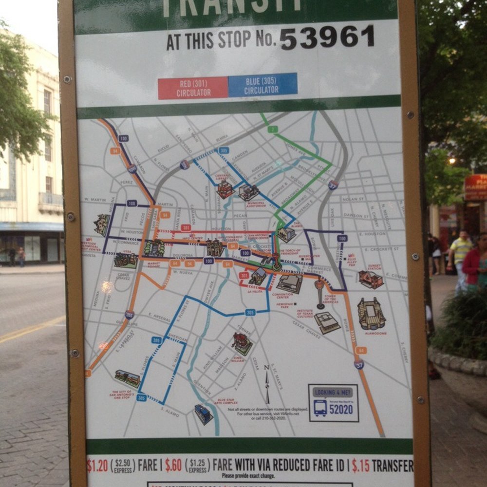 Via Metropolitan Transit - The red & blue circulator map - Public Transportation Near Me - San Antonio, Texas Via Metropolitan Transit - The red & blue circulator map - Public Transportation Near Me - San Antonio, Texas