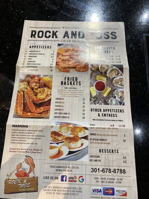 Menu photo 1 Rock & Toss Crab House Bowie, MD