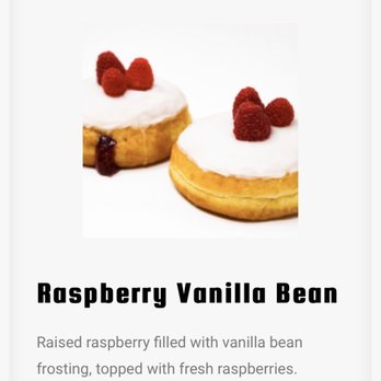 SloDoCo Donuts - This is a photo of the donuts that are out this month. This is a Raspberry Vanilla Bean Donut. - Donuts Near Me - San Luis Obispo, California