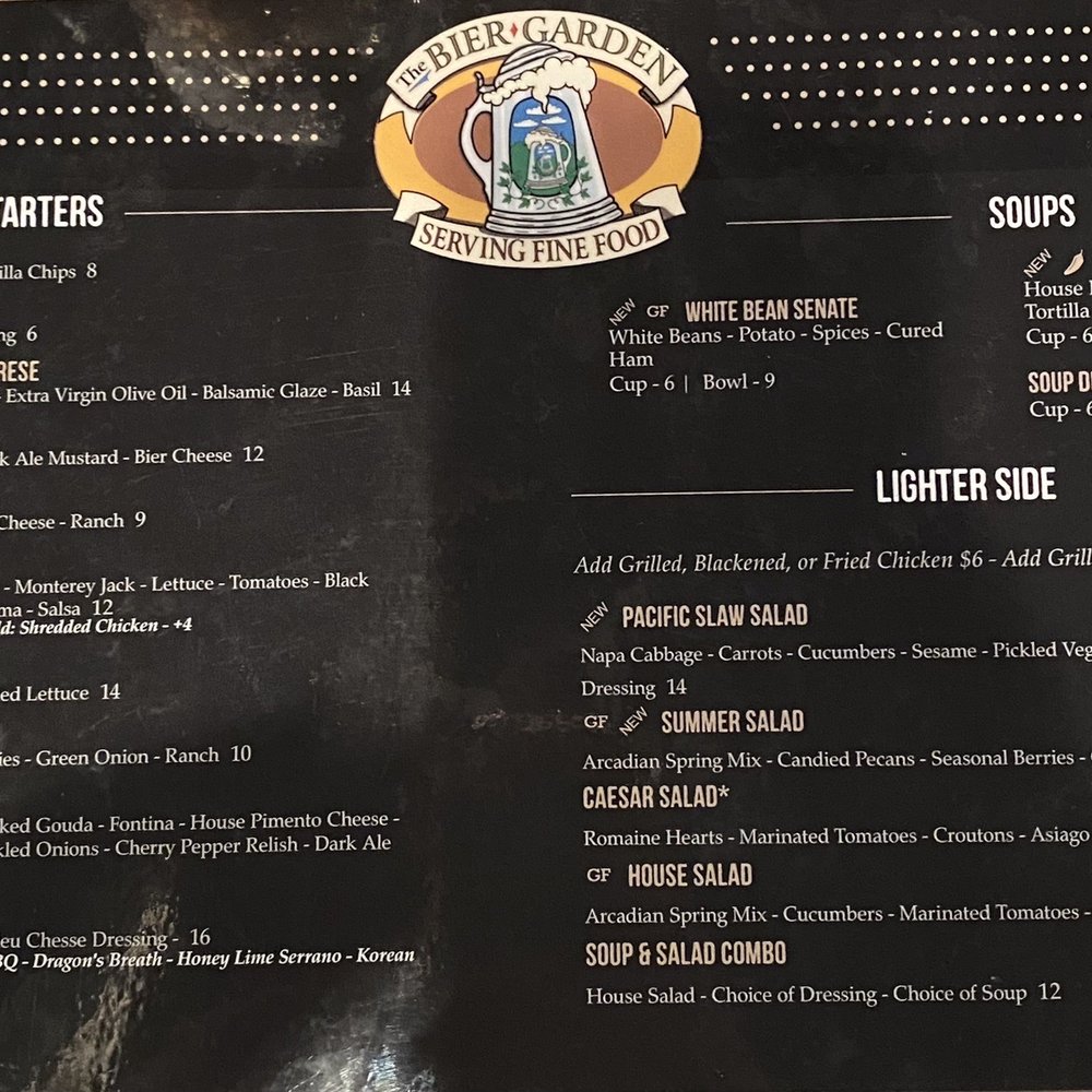 The Bier Garden - Menu - front - Sports Bars Near Me - Asheville, North Carolina The Bier Garden - Menu - front - Sports Bars Near Me - Asheville, North Carolina