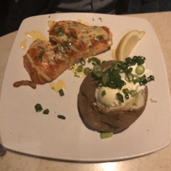 Anthony's Fish Grotto - Salmon and Baked Potato - Seafood Near Me - La Mesa, California