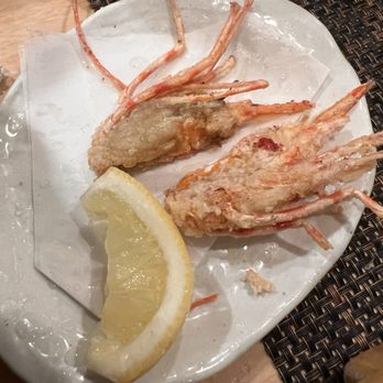 Osawa Shabu Shabu & Sushi - Live Amaebi (Sweet Shrimp) Santa Barbara - deep fried heads is the best way to eat them - Japanese Near Me - Pasadena, California