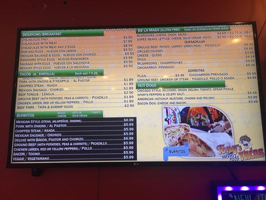 Menu photo 3 Tony's Tacos Normal, IL Menu photo 3 Tony's Tacos Normal, IL