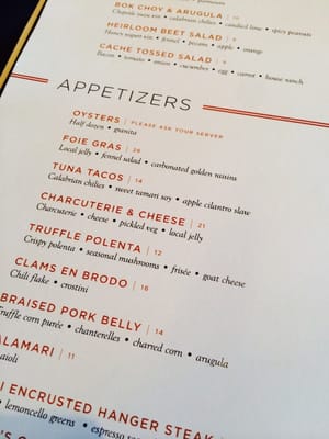Menu photo 8 Cache Restaurant Little Rock, AR