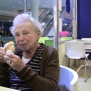 Beard Papa's - Barbara "Cutie" C. enjoys a cream puff - Bakeries Near Me - Los Angeles, California