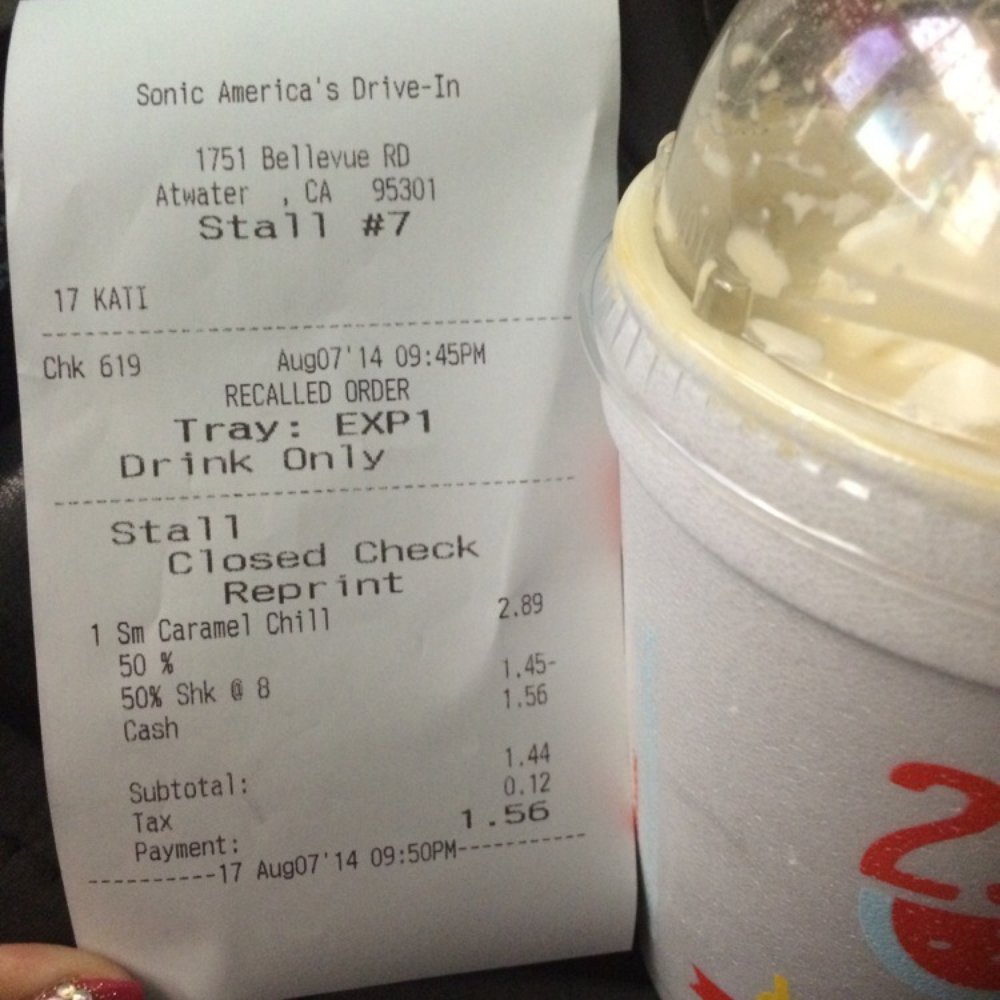Sonic Drive-In - 50% off shakes after 8pm - Burgers Near Me - Atwater, California Sonic Drive-In - 50% off shakes after 8pm - Burgers Near Me - Atwater, California