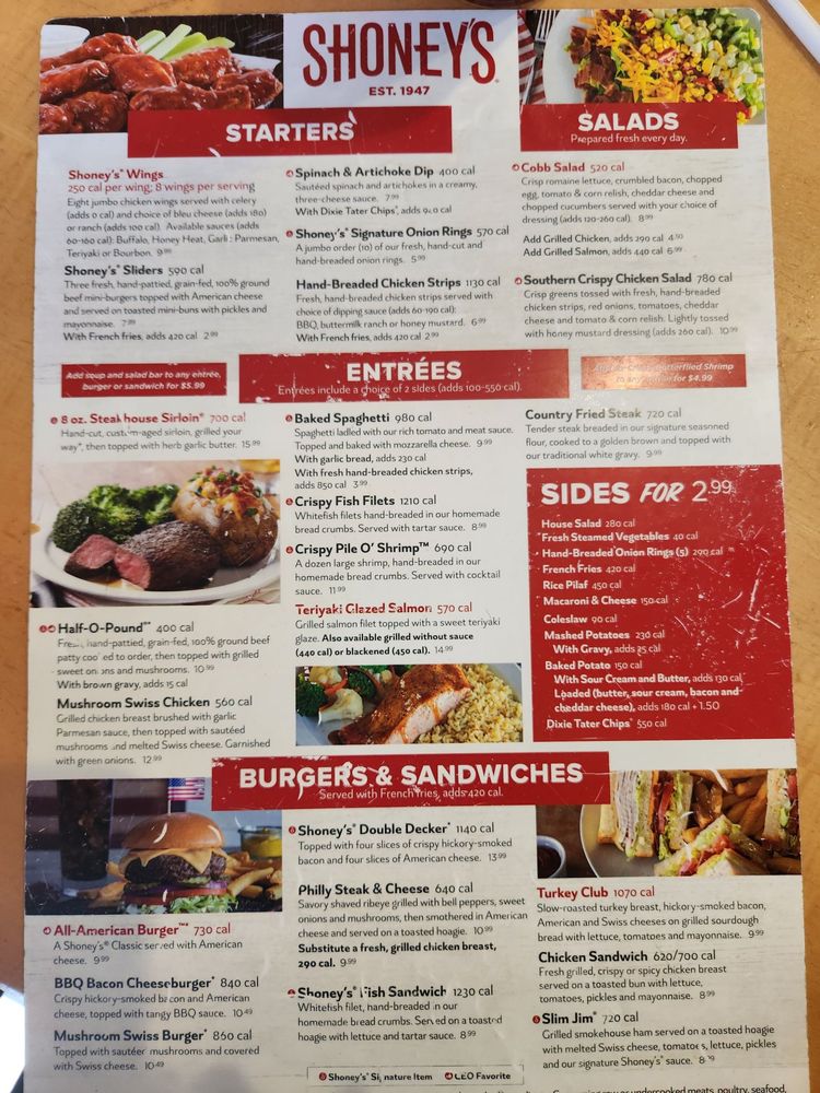 SHONEY’S RESTAURANT Updated October 2024 15 Reviews 100 Cavalry