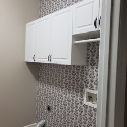 Pete’s Home Services - New wallpaper installed in the laundry room
