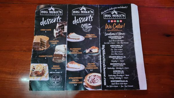 Menu photo 2 Big Mike's Steakhouse Orange Beach, AL Menu photo 2 Big Mike's Steakhouse Orange Beach, AL