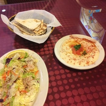 Shawarma Inn 2 - Hummus, salad, and pita, yum! - Middle Eastern Near Me - Park Ridge, Illinois