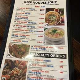 Food menu Food menu