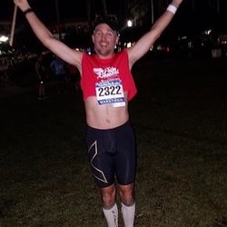 West Palm Beach Marathon - Prior to the run. Cut my shirt short to brave the heat a little better.